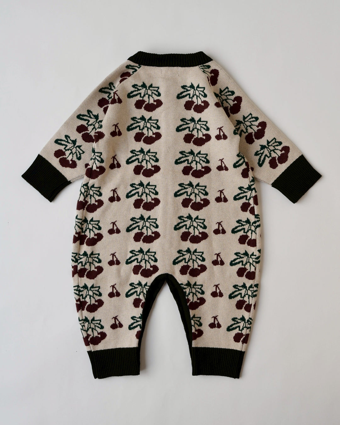 ジャガードニットロンパース