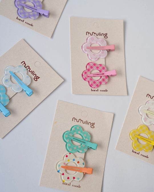 フラワー前髪クリップ