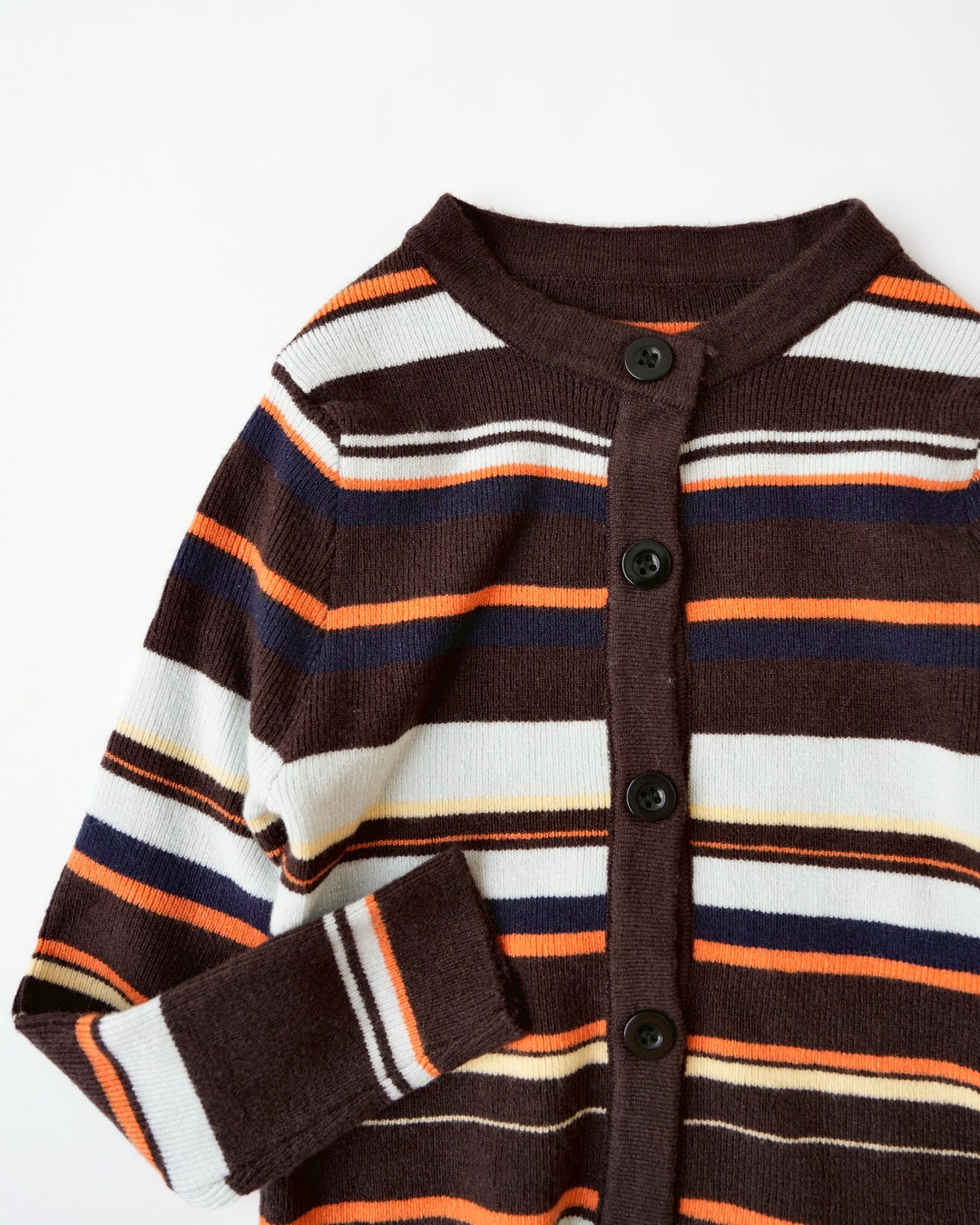 マルチボーダーフィットカーディガン