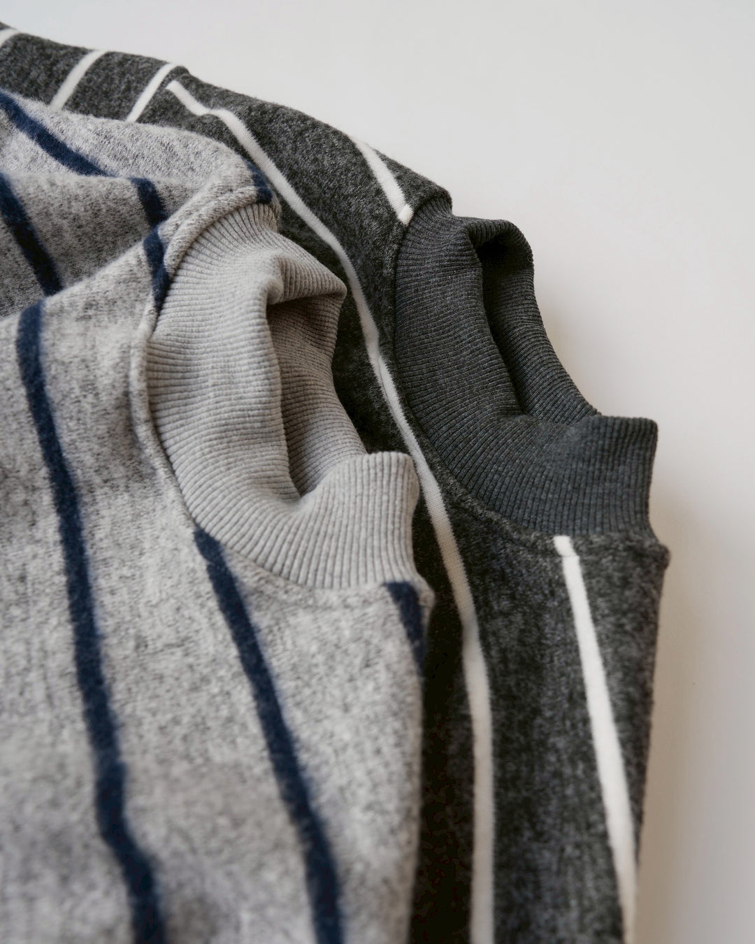 ボーダー裏起毛ニットスウェット