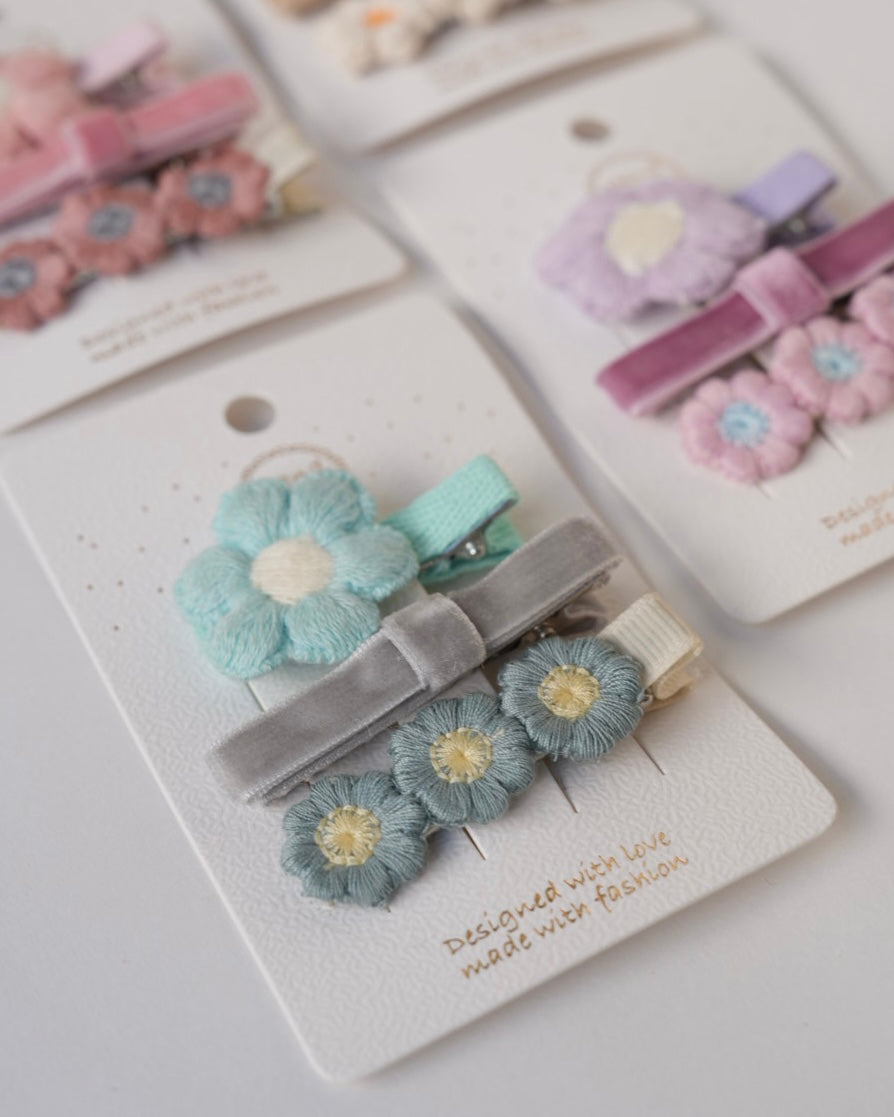 ベロアリボンクリップセット