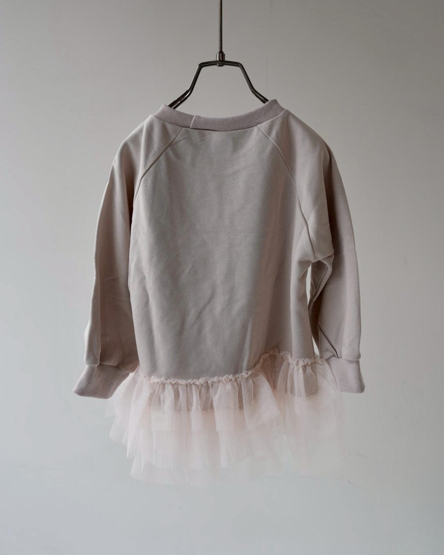 裾チュールスウェット