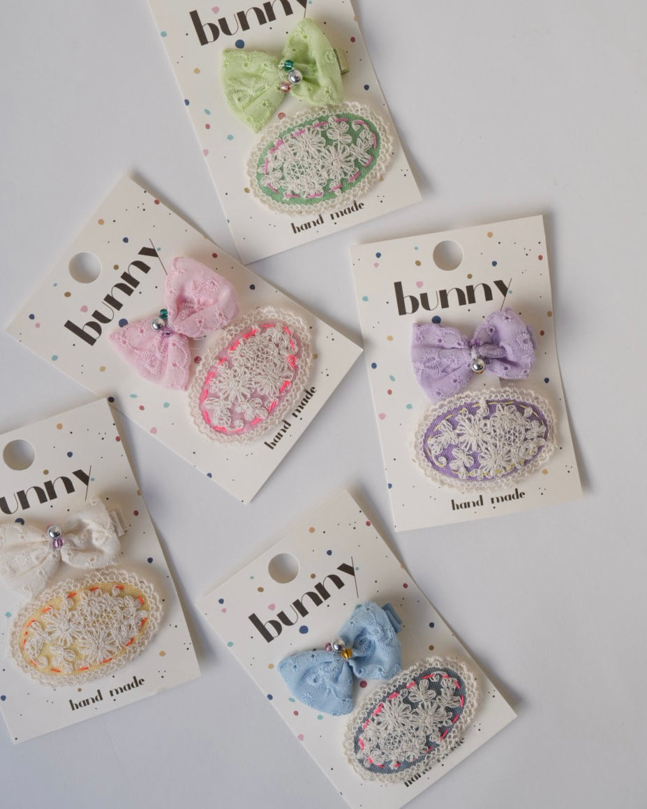 レースパレットヘアアクセ