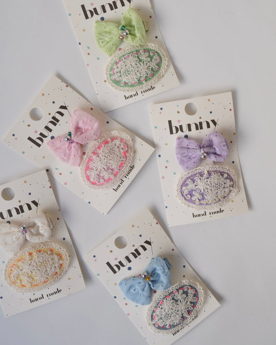 レースパレットヘアアクセ