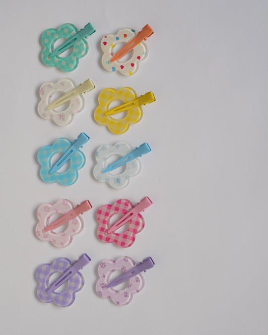 フラワー前髪クリップ