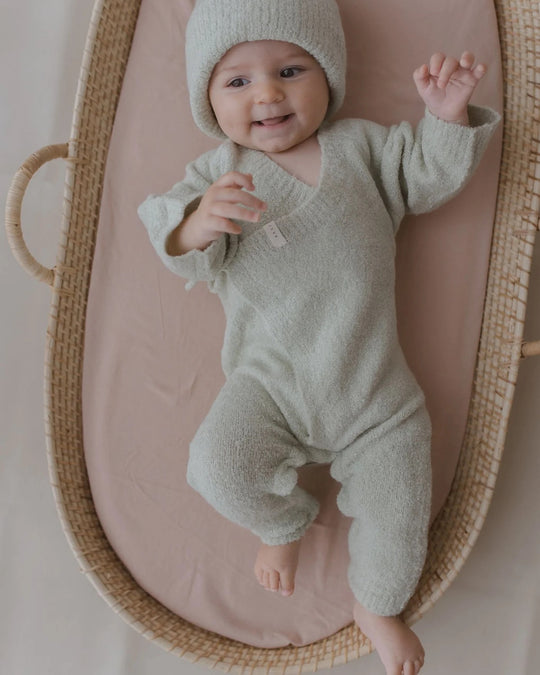 Boucle Knit Baby Kimono Overall Suit［SUSUKOSHI］