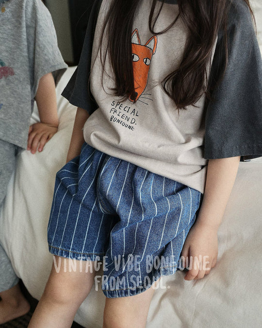 [BONEOUNE] ラインデニムパンツ