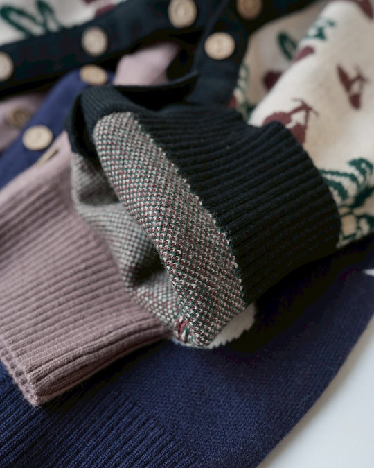 ジャガードニットロンパース