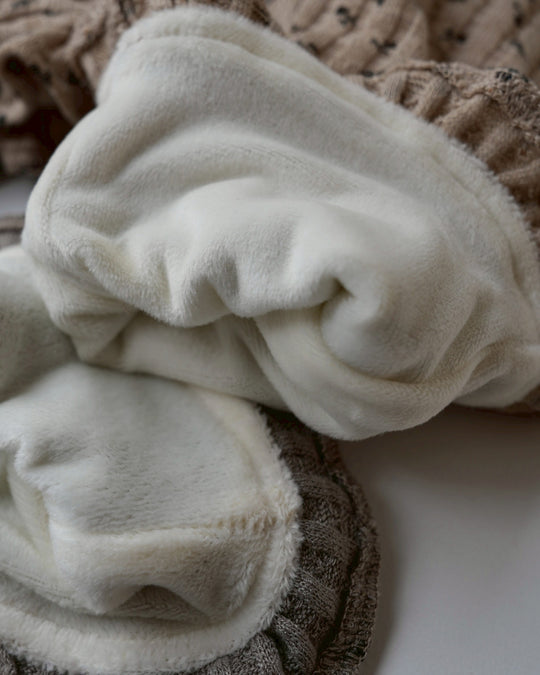 小花柄リブ裏起毛レギパン