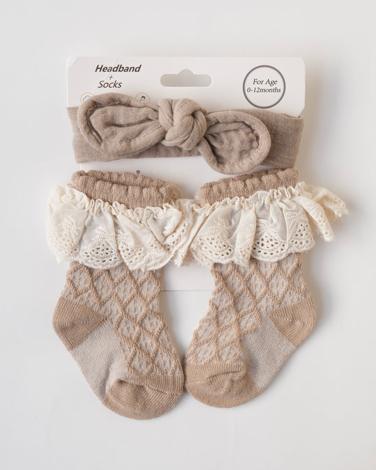 ヘアバンド付きソックス