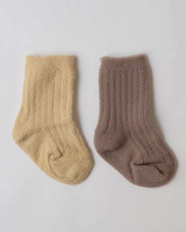 ふわもちベビーソックス2足セット
