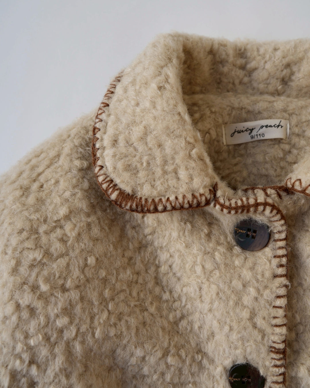 ブランケットステッチボアコート