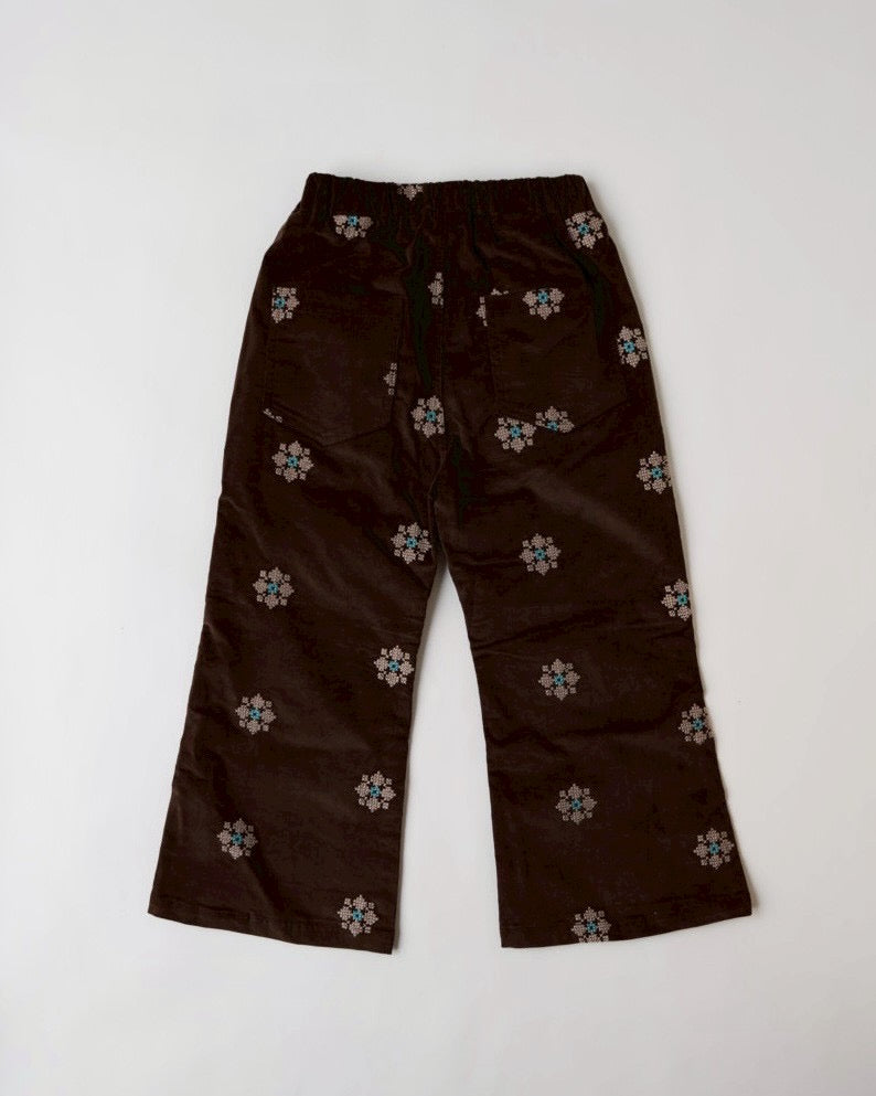 クロスステッチピンコーデュロイパンツ