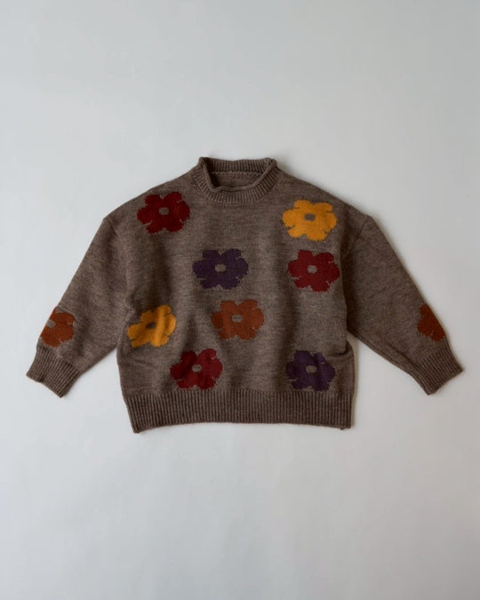 フラワージャガードニット