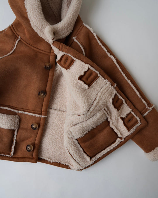 ムートンボアフーディジャケット