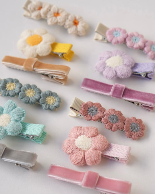 ベロアリボンクリップセット