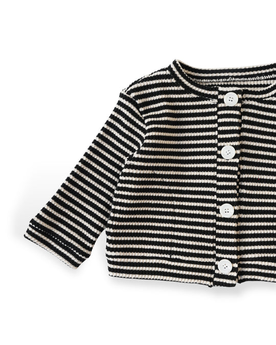 ワッフルボーダーカーディガン