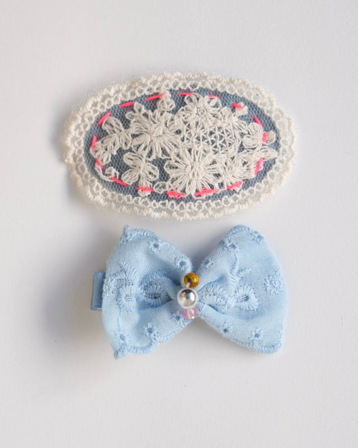 レースパレットヘアアクセ