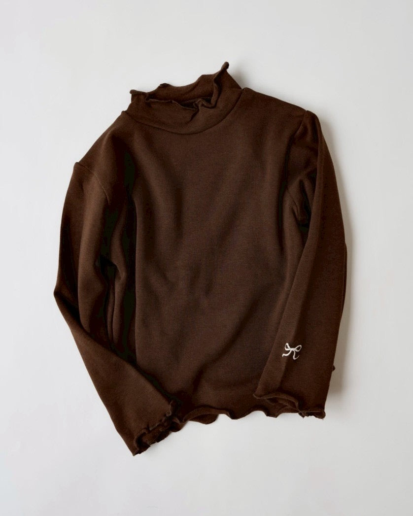 リボンステッチスムースメロウトップス