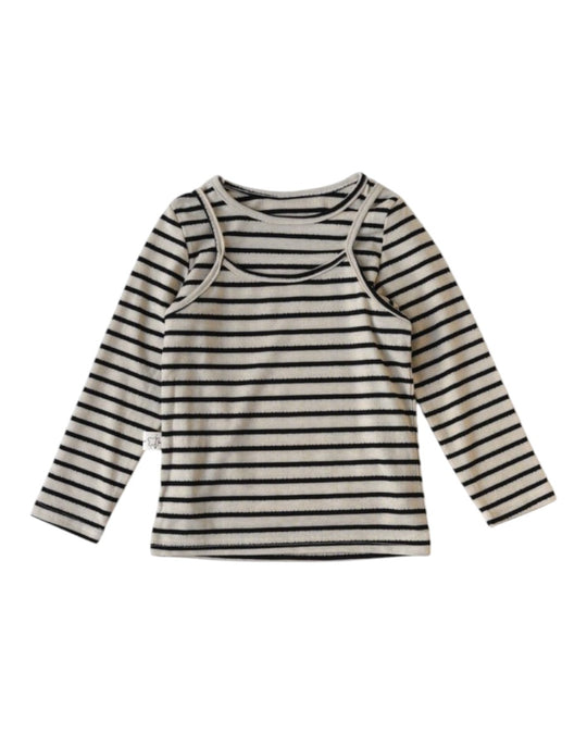 キャミレイヤードボーダートップス