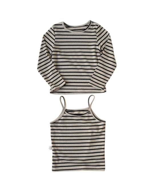 キャミレイヤードボーダートップス