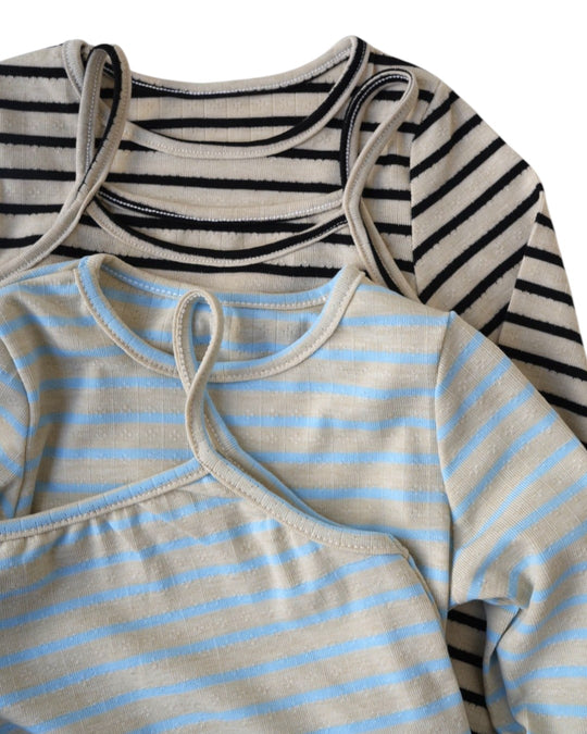 キャミレイヤードボーダートップス