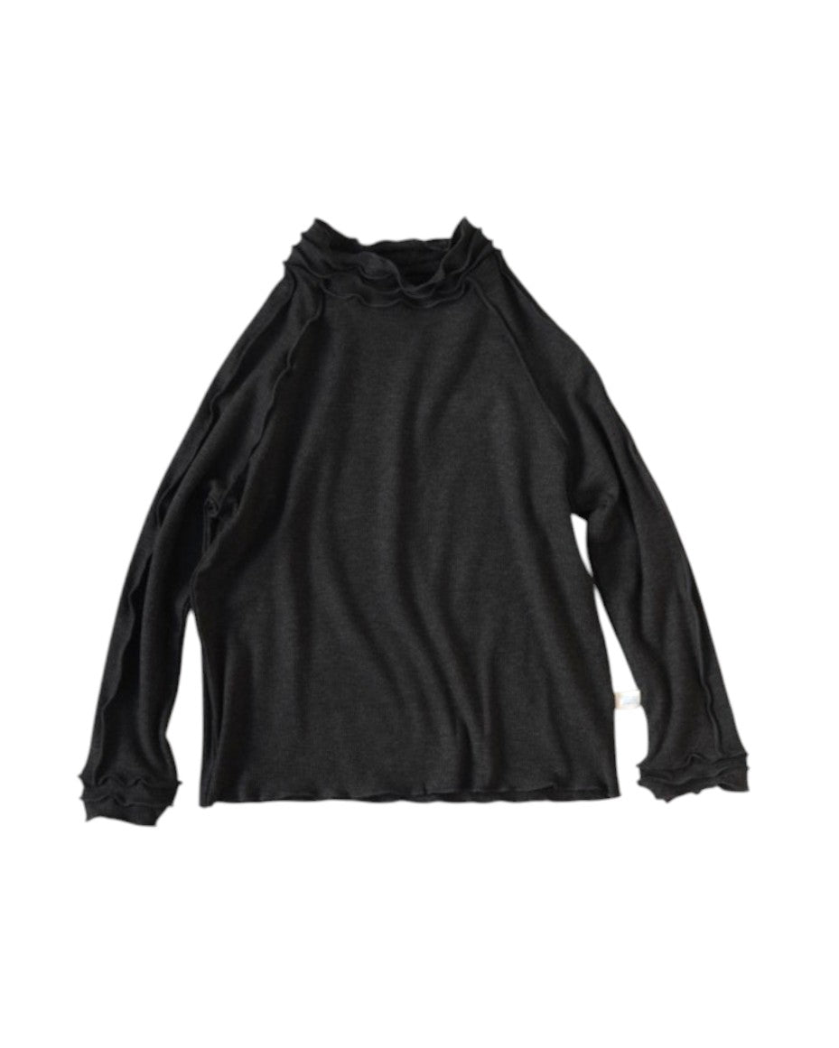 ラグランメロウリブトップス