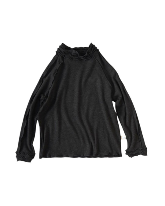 ラグランメロウリブトップス