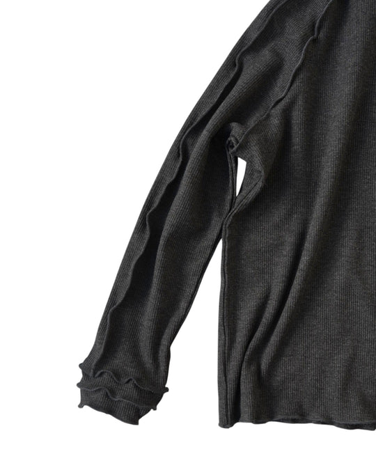 ラグランメロウリブトップス