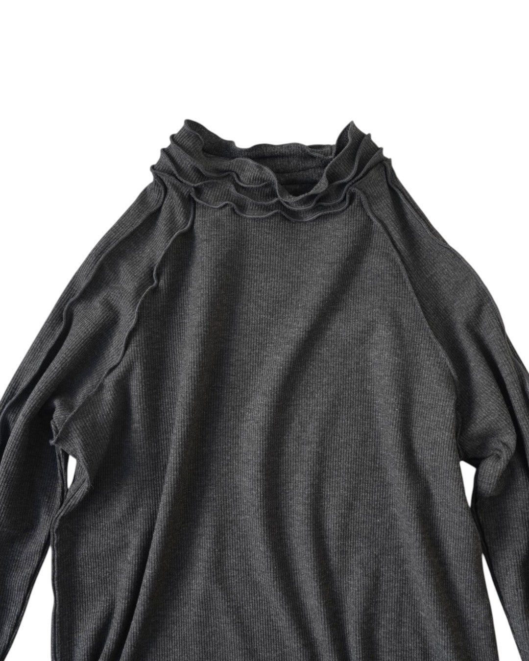 ラグランメロウリブトップス