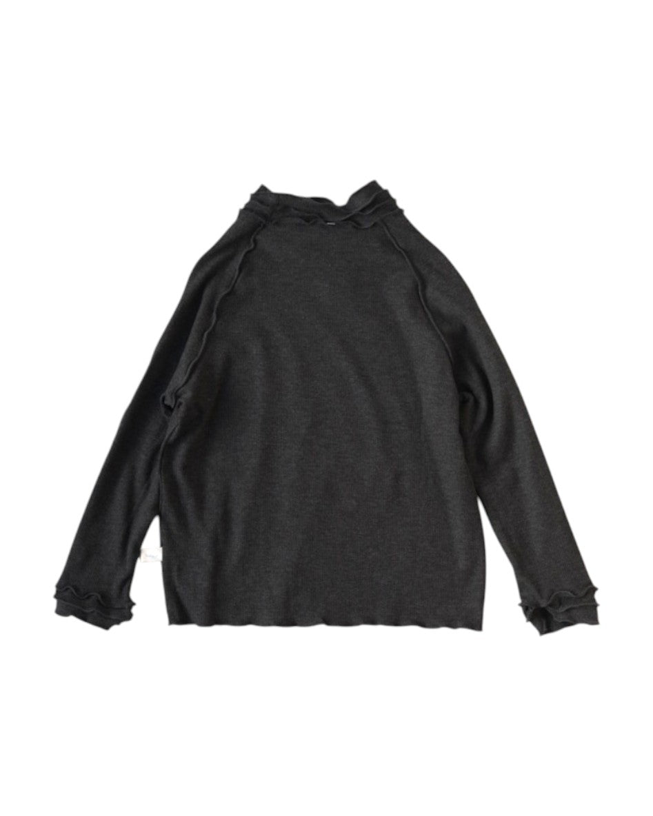 ラグランメロウリブトップス