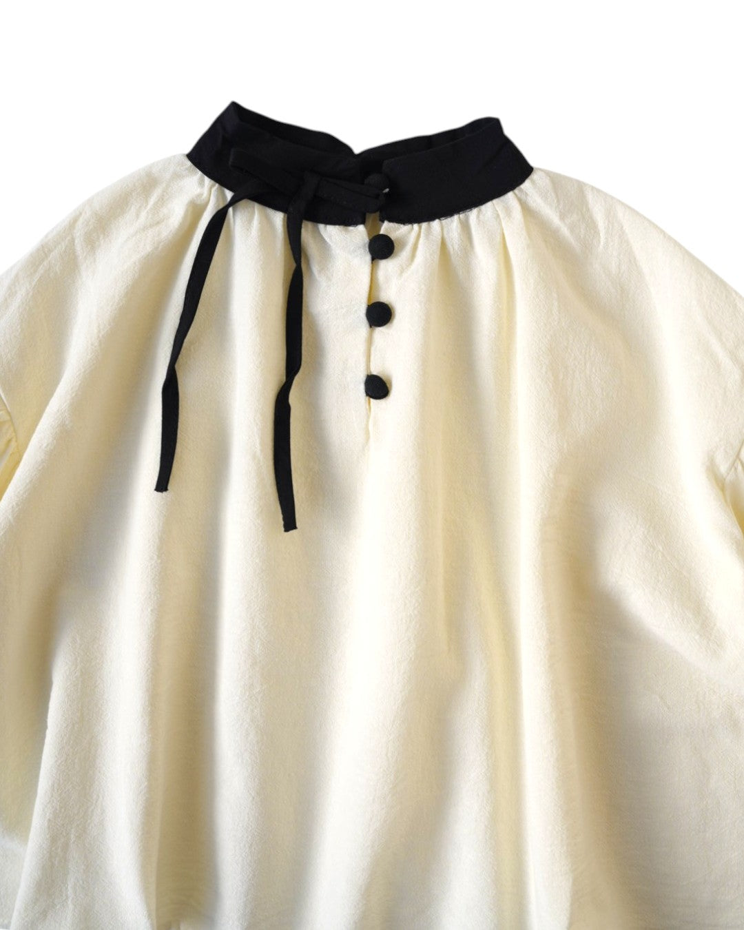 バイカラースモックブラウス