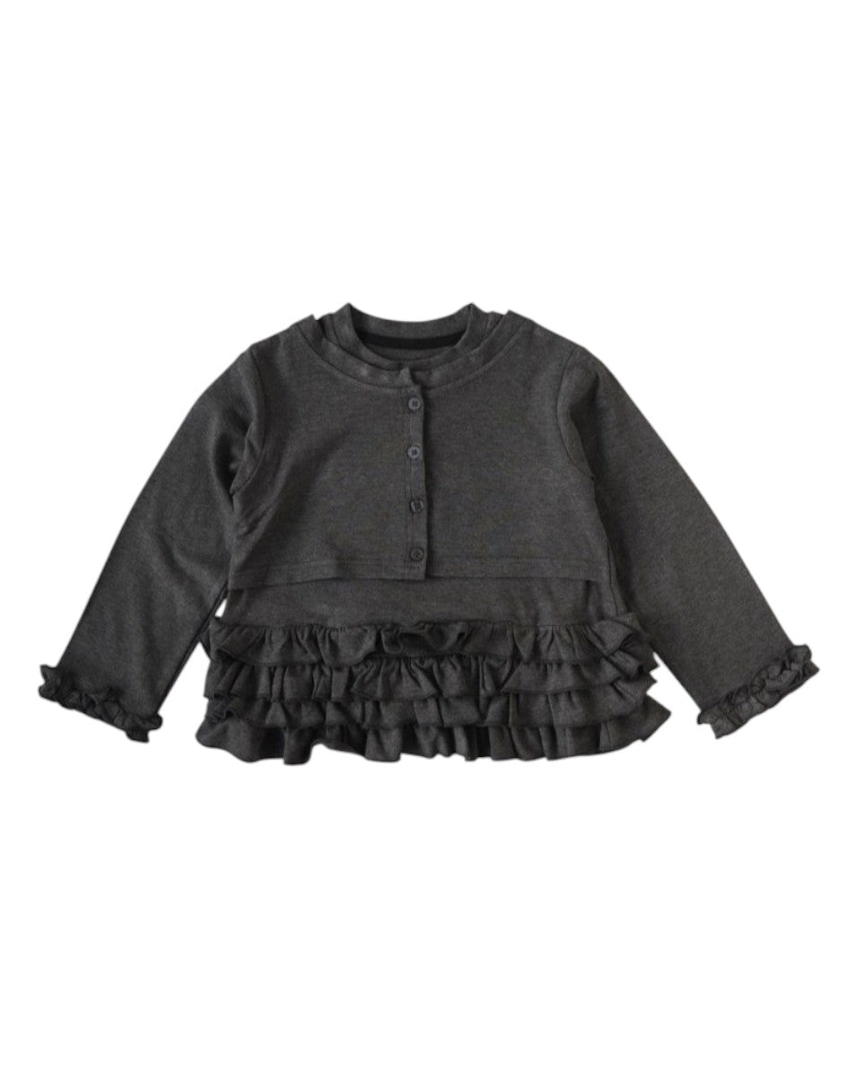 カーディガン風フリルトップス