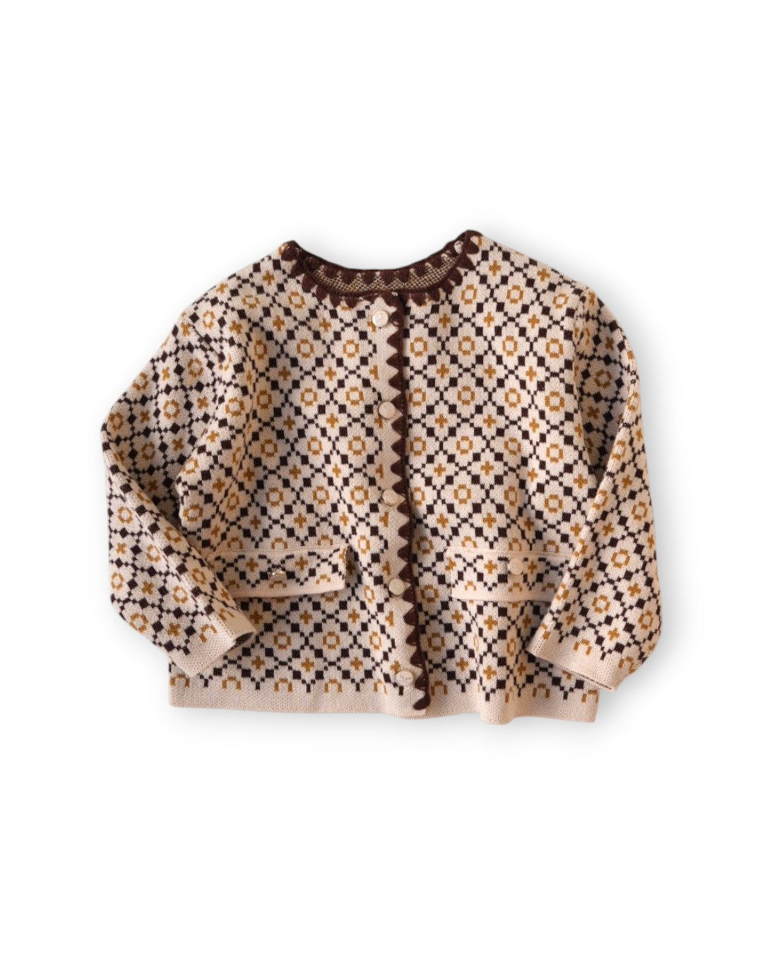 モノグラムジャガードカーディガン