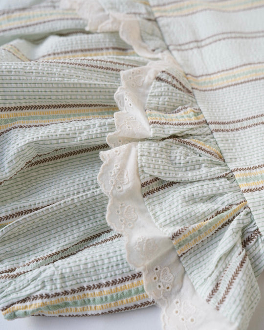 マルチストライプリンクルロンパース