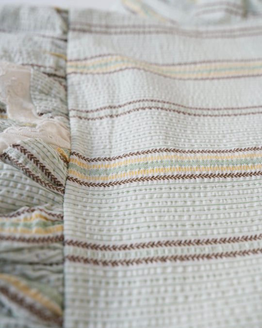 マルチストライプリンクルロンパース