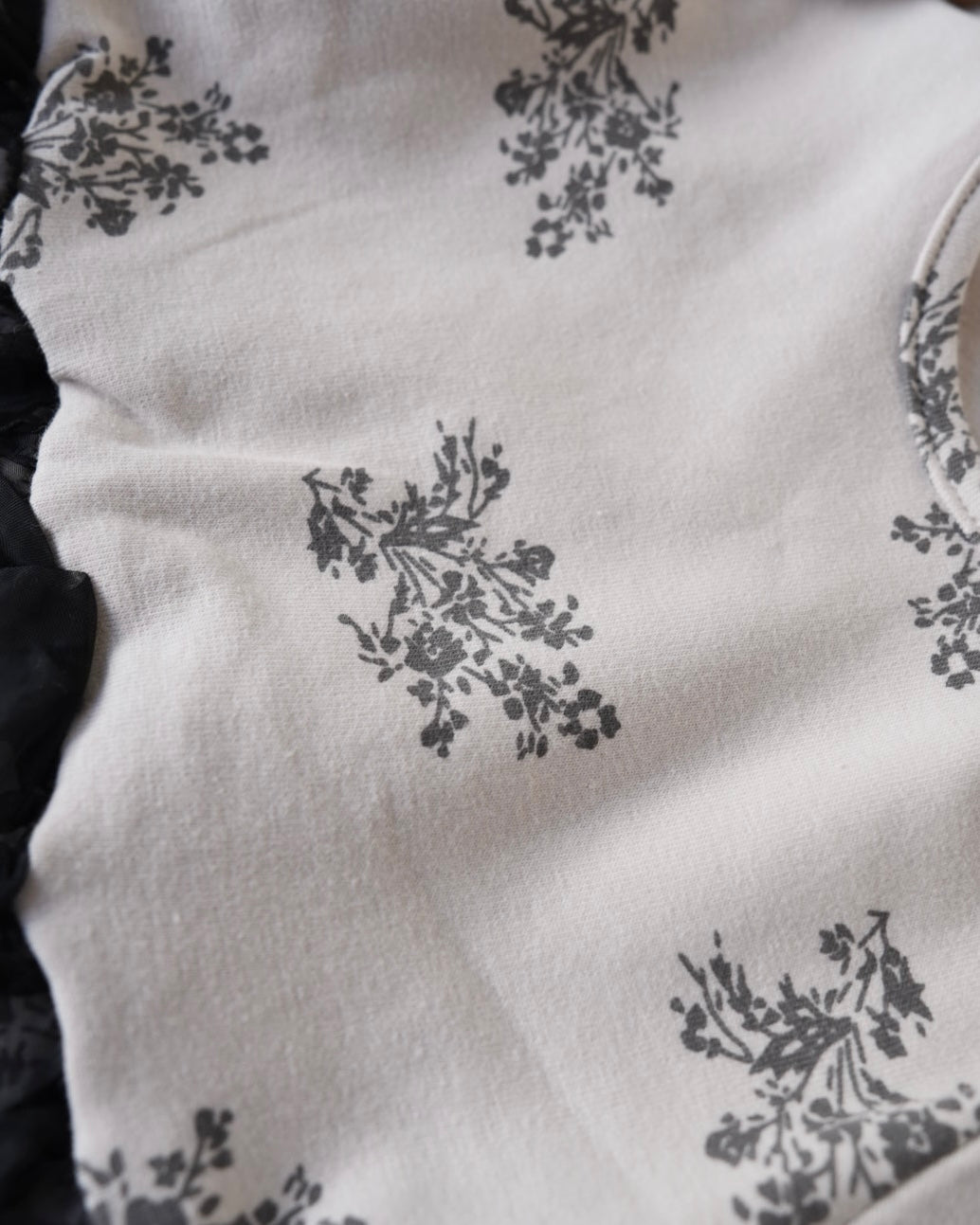 スカート付フラワーロンパース