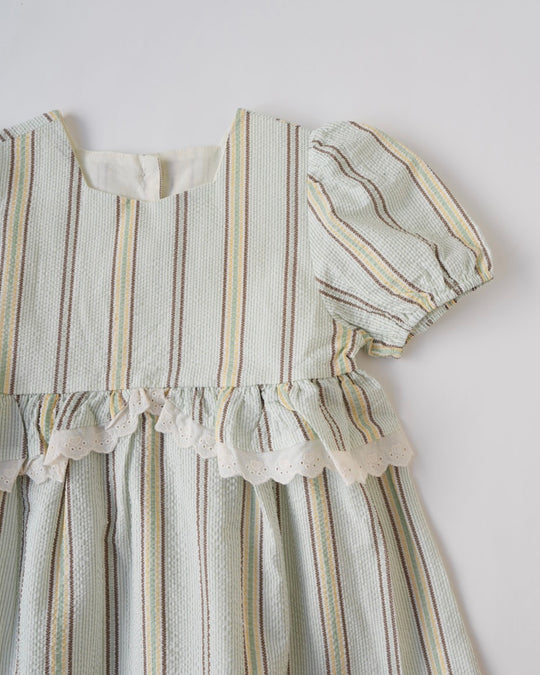 マルチストライプリンクルワンピース