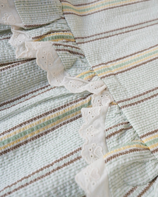 マルチストライプリンクルワンピース