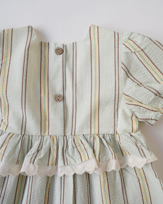 マルチストライプリンクルワンピース
