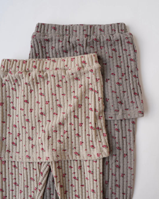 小花柄スカートリブパンツ
