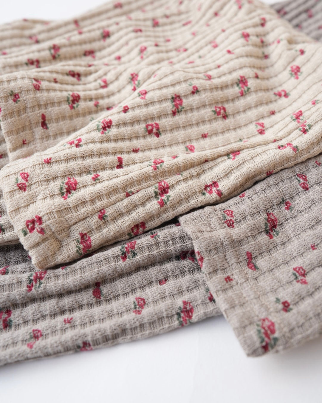 小花柄スカートリブパンツ