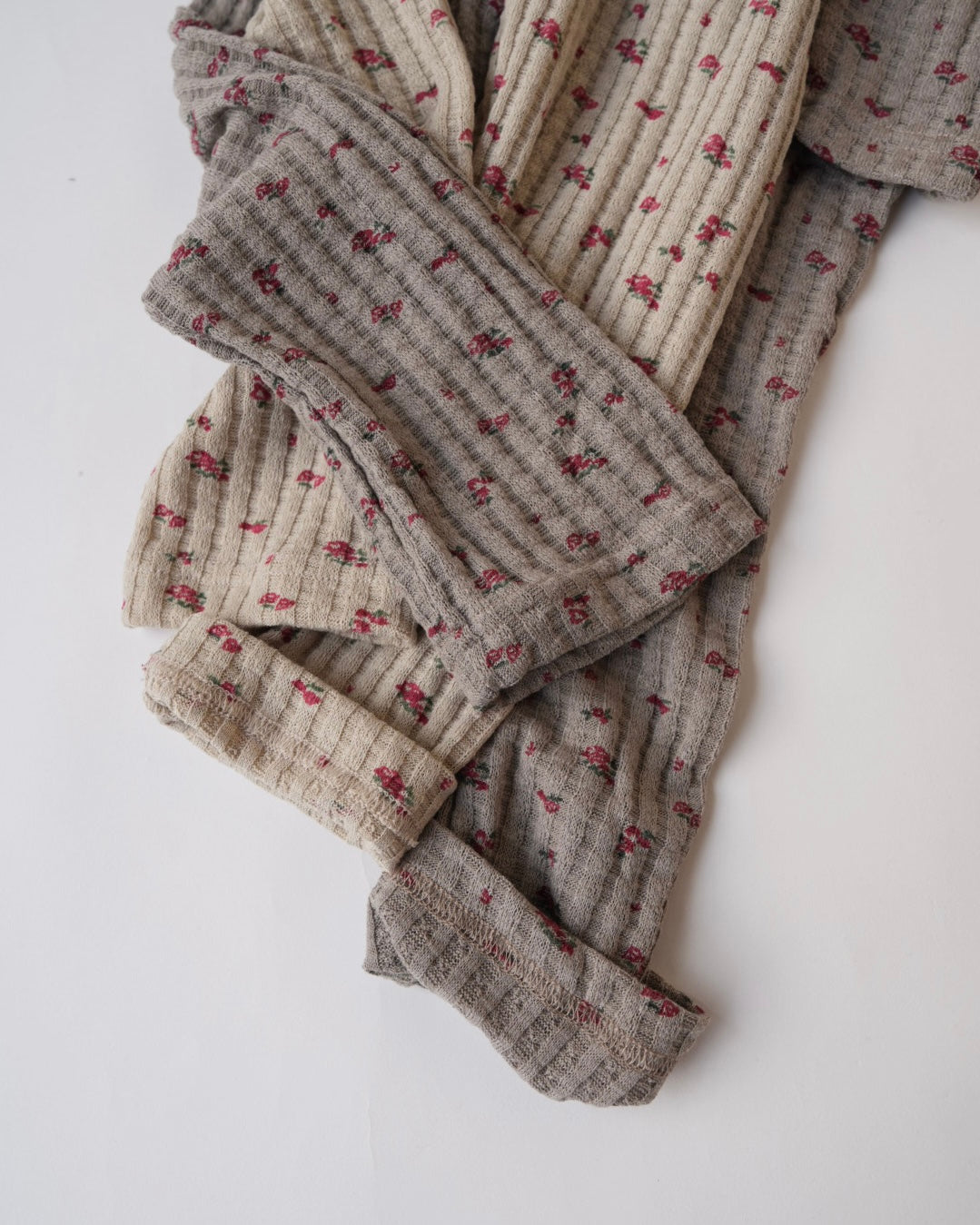 小花柄スカートリブパンツ