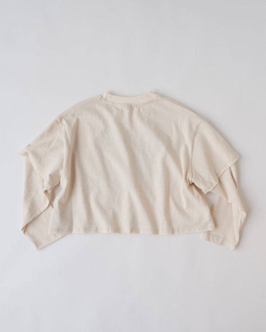 レイヤードショート丈プリントT