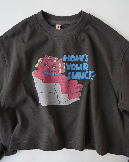 レイヤードショート丈プリントT