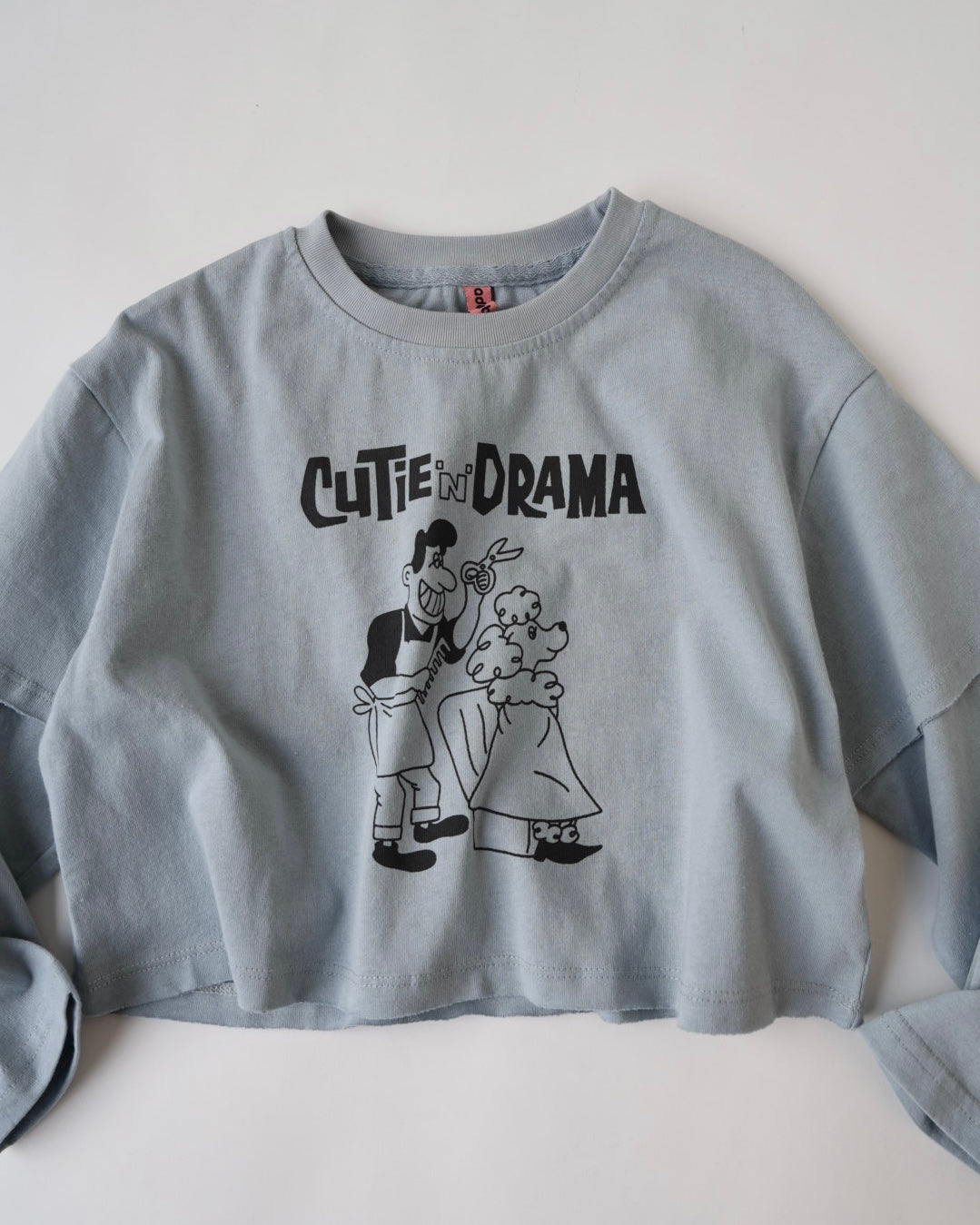 レイヤードショート丈プリントT