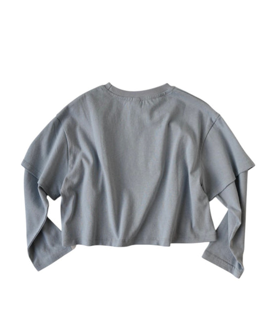 レイヤードショート丈プリントT