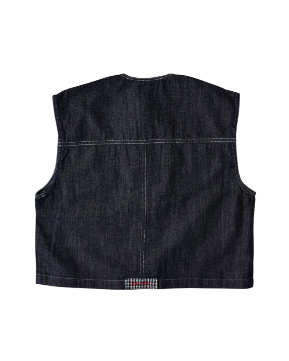 ステッチデニムベスト