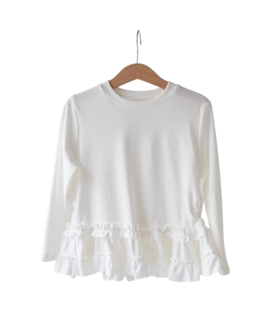 裾フリルトップス