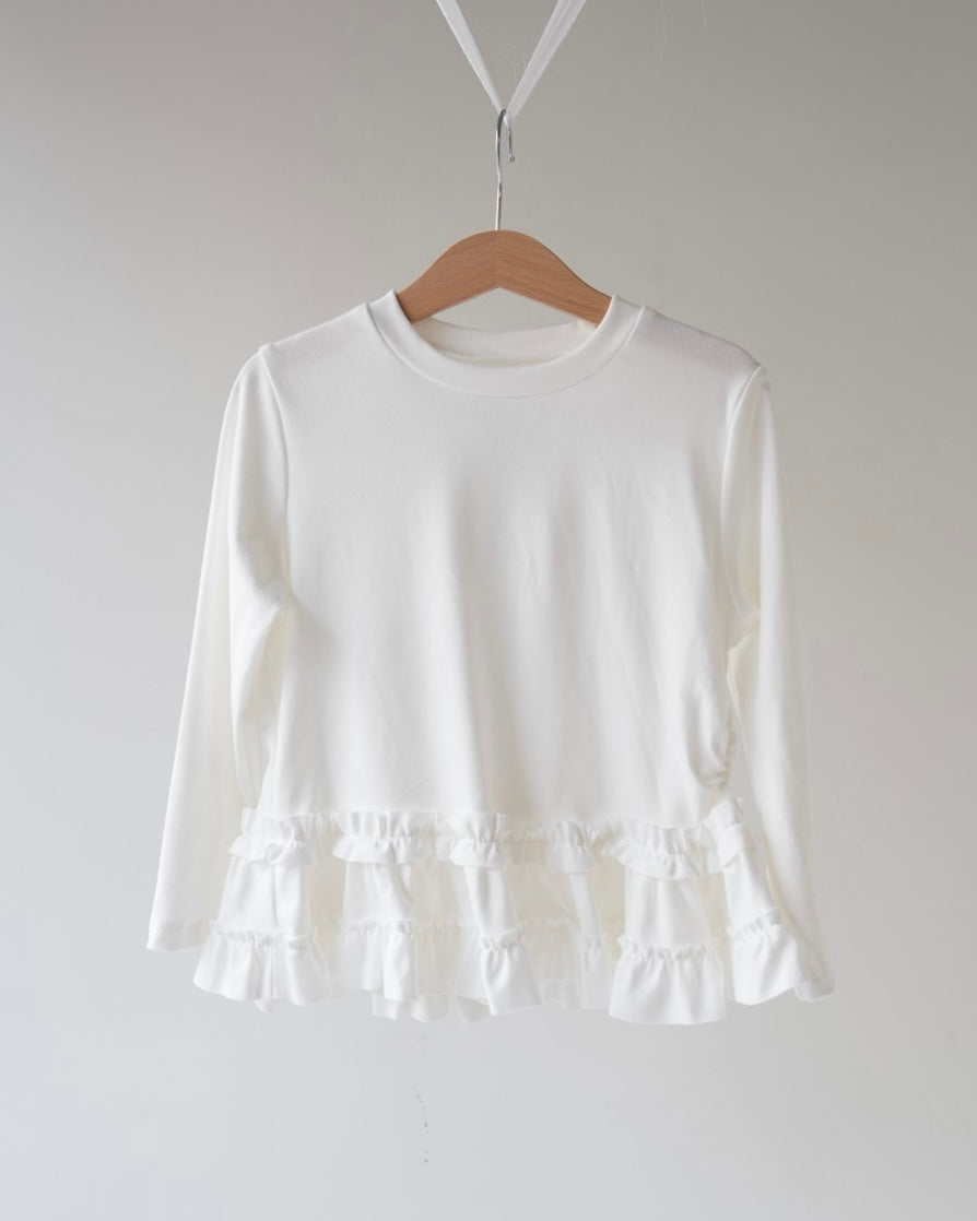 裾フリルトップス